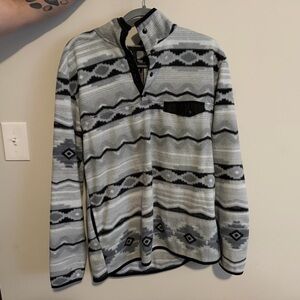 Men's Patterned Sweater - Black and Gray